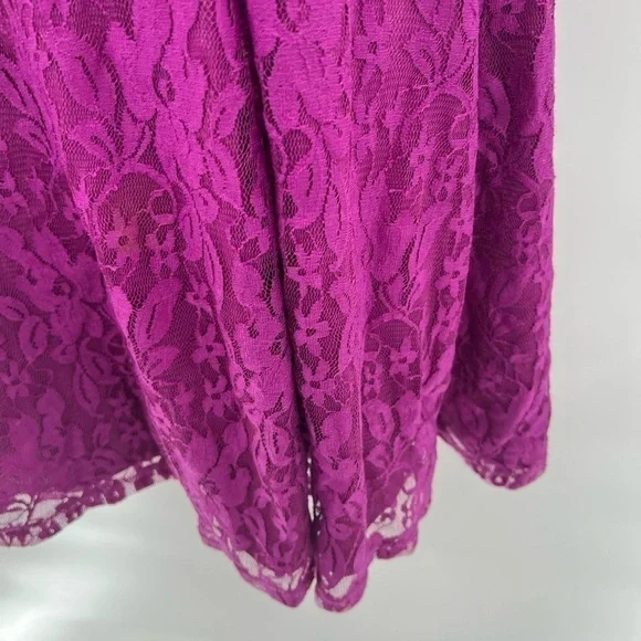 Red Camel Grape Square Neck Midi Lace Size M - Picture 4 of 11